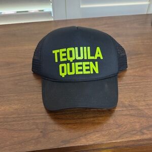 NWT Black 'Tequila Queen' Trucker Hat